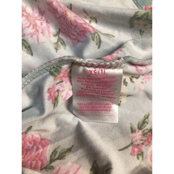 No Boundaries Juniors’ Smocked Waist Dress XS (1) Floral Print Twist Front New - Picture 6 of 8